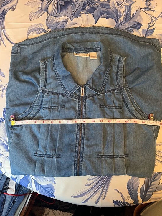 Dkny Sleeveless Denim Zip-Front Midi Dress in Blue - Picture 14 of 15